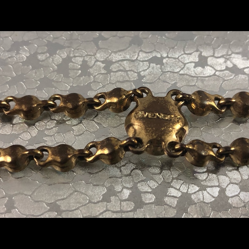 Givenchy gold tone AB crystal rhinestone bracelet - Picture 5 of 6